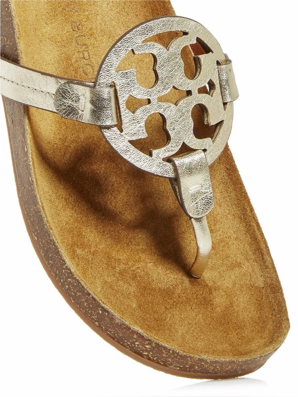 Tory Burch Miller Cloud Sandals Gold Size 10 worn once